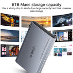 Caixa mecânica ORICO DD25 C3 para SSD de 2,5 polegadas Type-C para Type-C e USB, capacidade suportada: 6TB