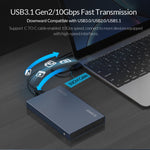 Caixa mecânica ORICO DD25 C3 para SSD de 2,5 polegadas Type-C para Type-C e USB, capacidade suportada: 6TB