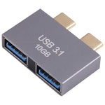 Adaptador 2 x USB fêmea para 2 x USB-C / Tipo-C macho, 2 x USB fêmea para 2 x Tipo-C macho