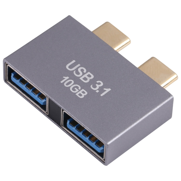 Adaptador 2 x USB fêmea para 2 x USB-C / Tipo-C macho, 2 x USB fêmea para 2 x Tipo-C macho
