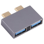 Adaptador 2 x USB fêmea para 2 x USB-C / Tipo-C macho, 2 x USB fêmea para 2 x Tipo-C macho