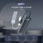 HUB USB 2.0 ORICO FL02 com 4 portas 480Mbps, FL02