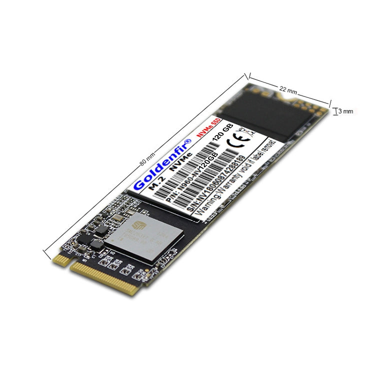 Disco sólido Goldenfir M.2 NVMe de 2,5 polegadas, capacidade: 120GB, M.2 NVMe 120GB