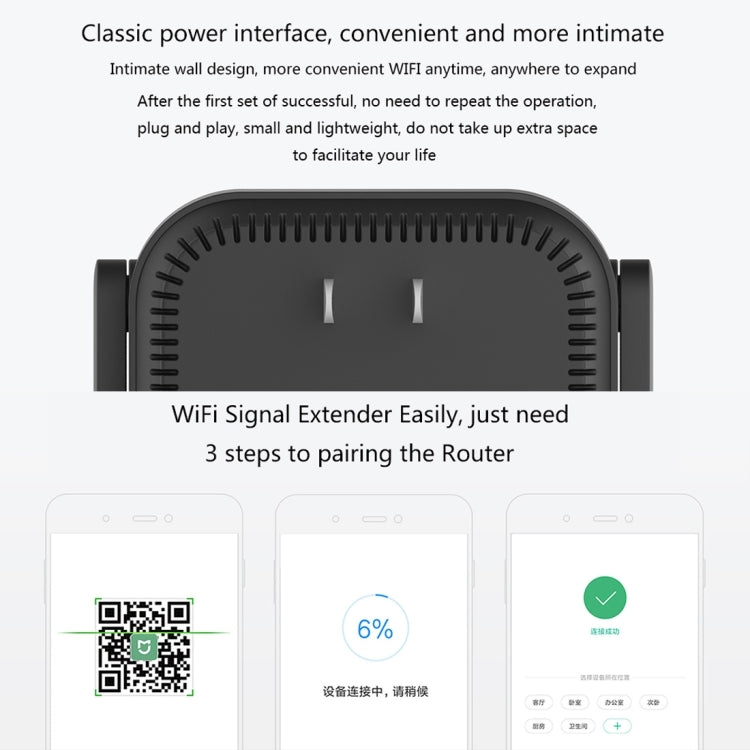 Amplificador WiFi Original Xiaomi Mi WiFi Amplifier Pro 300Mbps Extensor Inteligente com 2 Antenas Externas 2x2, Plugue US, Amplifier Pro