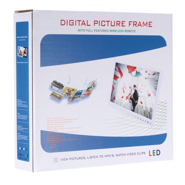 Moldura Digital de Fotos LED FHD de 11,6 polegadas com Suporte e Controlo Remoto, Programa MSTAR V56, Suporta Entrada USB / Cartão SD, MSTAR V56 11,6 polegadas, 11,6 polegadas