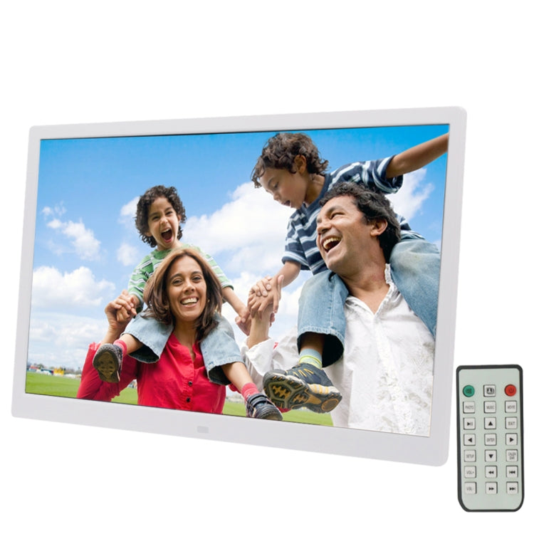Moldura Digital para Fotos com Ecrã LED de 17,0 polegadas com Suporte / Controlo Remoto, Tecnologia Allwinner, Suporta Entrada USB / Cartão SD / OTG, Ficha US/EU/UK, 17,0 polegadas, 17,0 polegadas/Sem Botão Tátil Preto