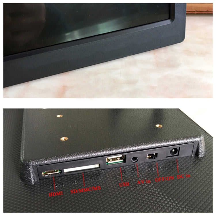 Moldura Digital para Fotos com Ecrã LED de 17,0 polegadas com Suporte / Controlo Remoto, Tecnologia Allwinner, Suporta Entrada USB / Cartão SD / OTG, Ficha US/EU/UK, 17,0 polegadas, 17,0 polegadas/Sem Botão Tátil Preto