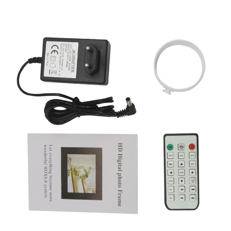 Moldura Digital para Fotos com Ecrã LED de 17,0 polegadas com Suporte / Controlo Remoto, Tecnologia Allwinner, Suporta Entrada USB / Cartão SD / OTG, Ficha US/EU/UK, 17,0 polegadas, 17,0 polegadas/Sem Botão Tátil Preto