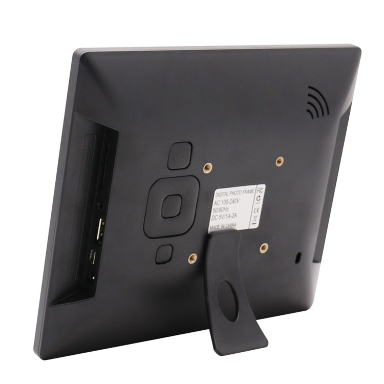 Moldura Digital para Fotos com Ecrã TFT de 8 polegadas AC 100-240V com Suporte e Controlo Remoto, Suporta Entrada USB / Cartão SD, TFT de 8 polegadas