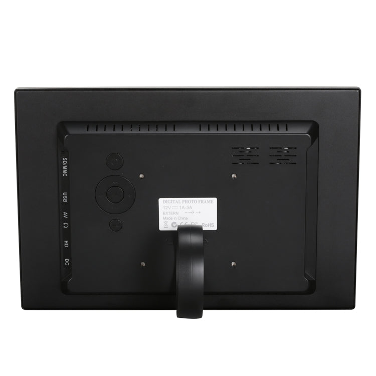 HSD1202 Moldura Digital para Fotos com Ecrã de Alta Resolução 12,1 polegadas 1280x800 com Suporte e Controlo Remoto, Suporta Cartão SD / MMC / MS / Porta USB, Ficha EU (Prateado), HSD1202 12,1 polegadas
