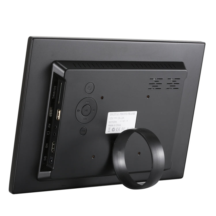 HSD1202 Moldura Digital para Fotos com Ecrã de Alta Resolução 12,1 polegadas 1280x800 com Suporte e Controlo Remoto, Suporta Cartão SD / MMC / MS / Porta USB, Ficha EU (Prateado), HSD1202 12,1 polegadas