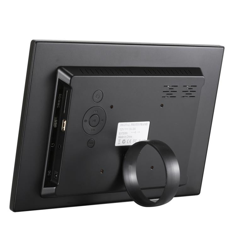 HSD1202 Moldura Digital para Fotos com Ecrã de Alta Resolução 12,1 polegadas 1280x800 com Suporte e Controlo Remoto, Suporta Cartão SD / MMC / MS / Porta USB, Ficha EU (Prateado), HSD1202 12,1 polegadas