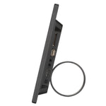 HSD1202 Moldura Digital para Fotos com Ecrã de Alta Resolução 12,1 polegadas 1280x800 com Suporte e Controlo Remoto, Suporta Cartão SD / MMC / MS / Porta USB, Ficha EU (Prateado), HSD1202 12,1 polegadas