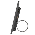 HSD1202 Moldura Digital para Fotos com Ecrã de Alta Resolução 12,1 polegadas 1280x800 com Suporte e Controlo Remoto, Suporta Cartão SD / MMC / MS / Porta USB, Ficha EU (Prateado), HSD1202 12,1 polegadas