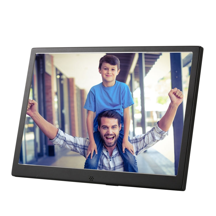 HSD1202 Moldura Digital para Fotos com Ecrã de Alta Resolução 12,1 polegadas 1280x800 com Suporte e Controlo Remoto, Suporta Cartão SD / MMC / MS / Porta USB, Ficha EU (Prateado), HSD1202 12,1 polegadas