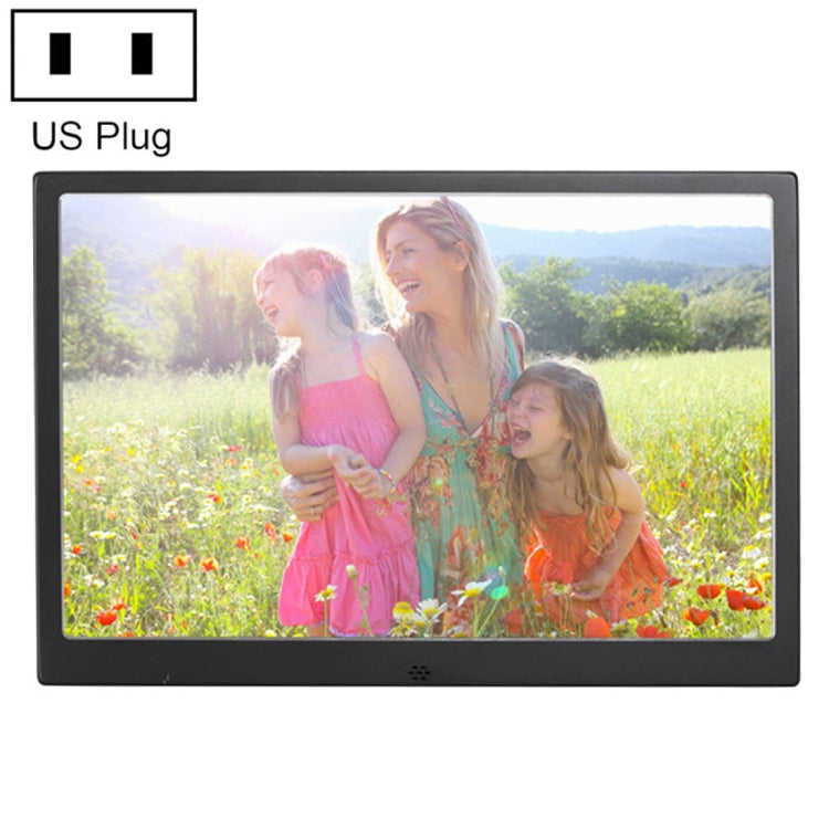 HSD1202 Moldura Digital para Fotos com Ecrã de Alta Resolução 12,1 polegadas 1280x800 com Suporte e Controlo Remoto, Suporta Cartão SD / MMC / MS / Porta USB, Ficha EU (Prateado), HSD1202 12,1 polegadas