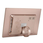 HSD1303 Moldura Digital para Fotos com Ecrã LED 13,3 polegadas 1280x800 de Alta Resolução com Suporte e Controlo Remoto, Suporta Cartão SD / MMC / MS / Porta USB, Ficha UK (Dourado), HSD1303 13,3 polegadas
