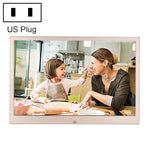 HSD1303 Moldura Digital para Fotos com Ecrã LED 13,3 polegadas 1280x800 de Alta Resolução com Suporte e Controlo Remoto, Suporta Cartão SD / MMC / MS / Porta USB, Ficha UK (Dourado), HSD1303 13,3 polegadas