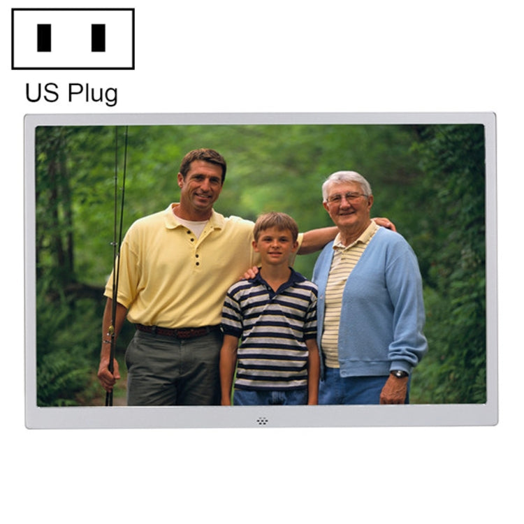 HSD1504 Moldura Digital para Fotos com Ecrã LED de 15,4 polegadas 1280x800 de Alta Resolução com Suporte e Comando à Distância, Suporta Cartão SD / MMC / MS / Porta USB, Ficha UE (Dourada), HSD1504 15,4 polegadas