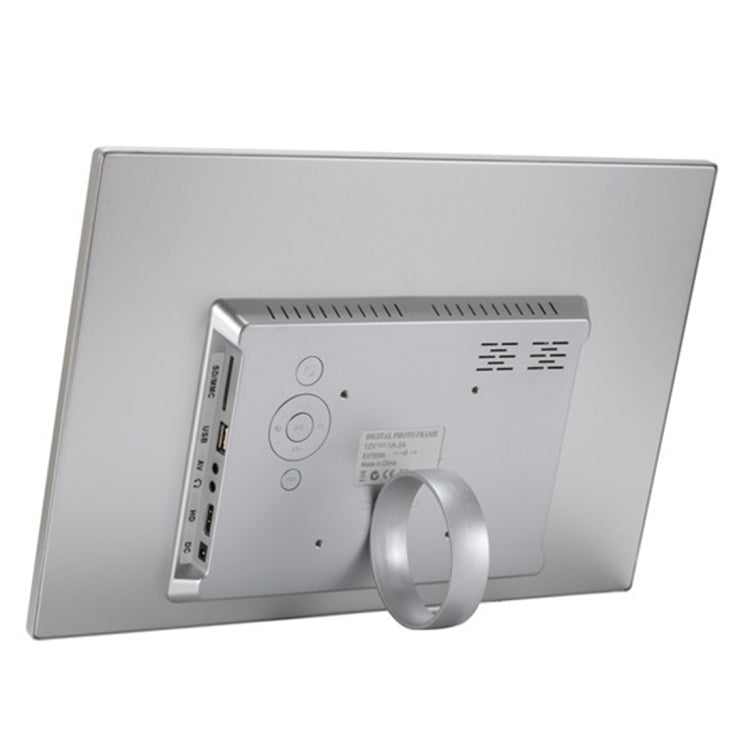 HSD1504 Moldura Digital para Fotos com Ecrã LED de 15,4 polegadas 1280x800 de Alta Resolução com Suporte e Comando à Distância, Suporta Cartão SD / MMC / MS / Porta USB, Ficha UE (Dourada), HSD1504 15,4 polegadas
