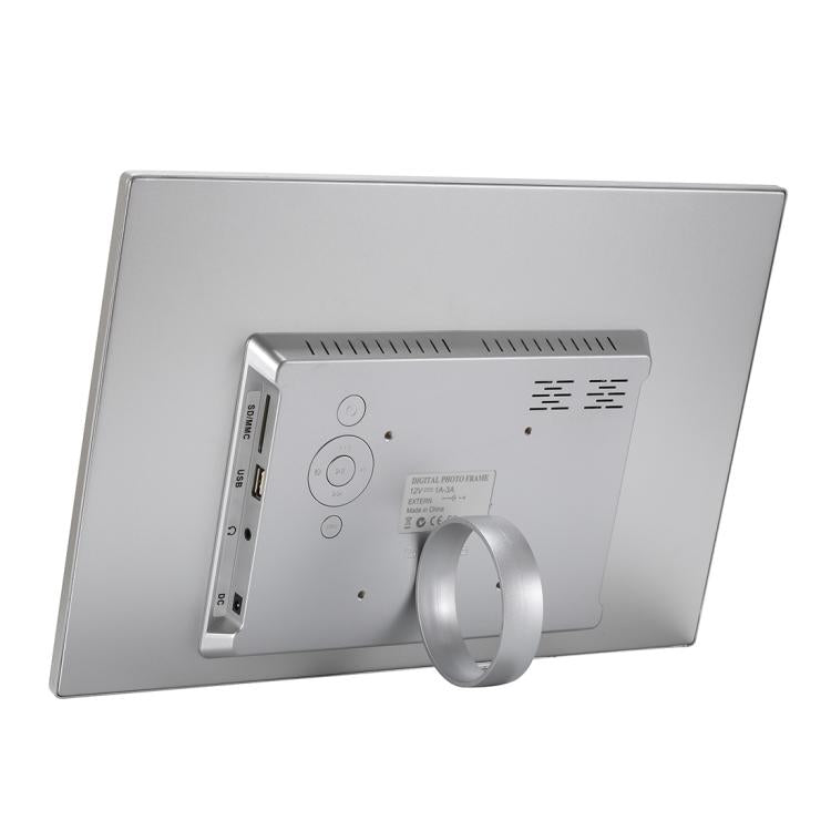 HSD1504 Moldura Digital para Fotos com Ecrã LED de 15,4 polegadas 1280x800 de Alta Resolução com Suporte e Comando à Distância, Suporta Cartão SD / MMC / MS / Porta USB, Ficha UE (Dourada), HSD1504 15,4 polegadas