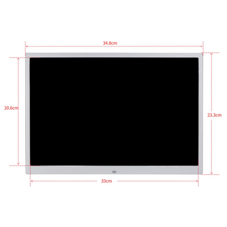 HSD1504 Moldura Digital para Fotos com Ecrã LED de 15,4 polegadas 1280x800 de Alta Resolução com Suporte e Comando à Distância, Suporta Cartão SD / MMC / MS / Porta USB, Ficha UE (Dourada), HSD1504 15,4 polegadas