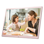 HSD1707 Moldura Digital para Fotos com Ecrã LED de 17 polegadas 1440X900 de Alta Resolução com Suporte e Comando à Distância, Suporta Cartão SD / MMC / MS / Porta USB, Ficha EUA (Prateada), HSD1707 17 polegadas