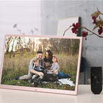 HSD1707 Moldura Digital para Fotos com Ecrã LED de 17 polegadas 1440X900 de Alta Resolução com Suporte e Comando à Distância, Suporta Cartão SD / MMC / MS / Porta USB, Ficha EUA (Prateada), HSD1707 17 polegadas