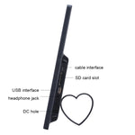 Moldura Digital para Fotos com Ecrã LED de 13 polegadas com Suporte e Comando à Distância, Allwinner F16, Suporta Cartão SD / MS / MMC e USB, 13 polegadas/F16