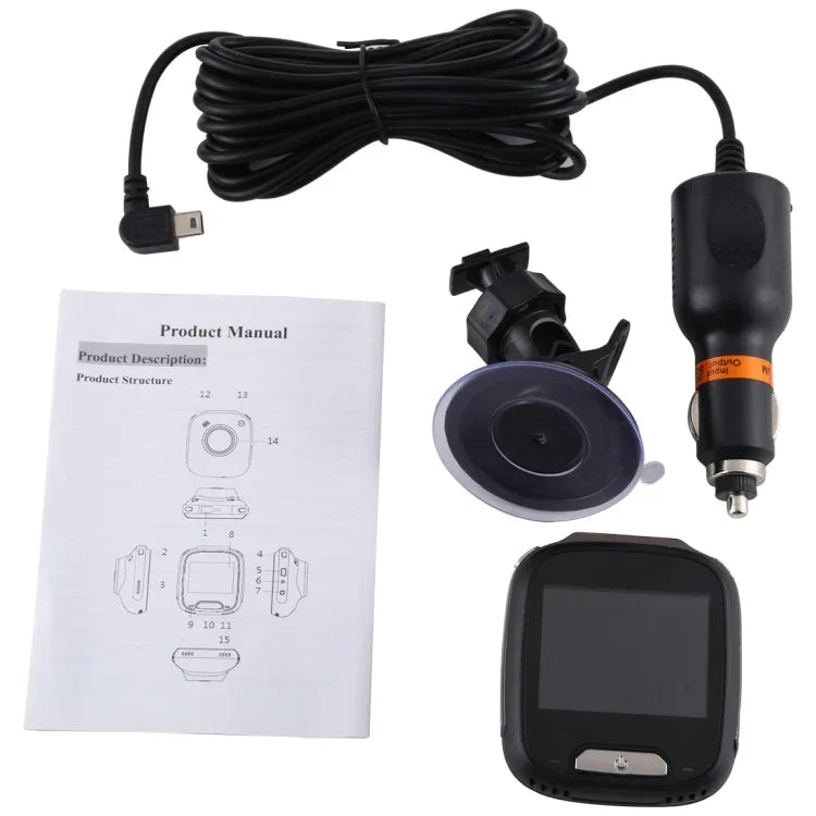 Mini Car DVR Camera Recorder 2.0 inch LCD Screen HD 1080P 170 Degrees Wide Angle Viewing, Support Motion Detection / Infrared Night Vision / TF Card / Mic, 2.0 inch
