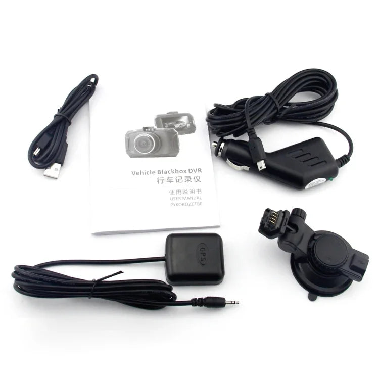 Câmara DVR para Carro GS90C com Ecrã LCD de 2.7 polegadas, HD 2304 x 1296P, Ângulo de Visão de 170 Graus, Suporte para Detecção de Movimento / Cartão TF / Sensor G / HDMI, GS90C
