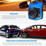 Câmara de Vídeo DVR para Carro VGA 480P com Gravador de Voz, Ecrã LCD de 2.4 polegadas, Suporte para Cartão Micro TF de 32GB e Função de Visão Noturna Infravermelha (Preto + Azul), Ecrã LCD de 2.4 polegadas