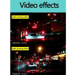 Câmara de Vídeo DVR para Carro VGA 480P com Gravador de Voz, Ecrã LCD de 2.4 polegadas, Suporte para Cartão Micro TF de 32GB e Função de Visão Noturna Infravermelha (Preto + Azul), Ecrã LCD de 2.4 polegadas