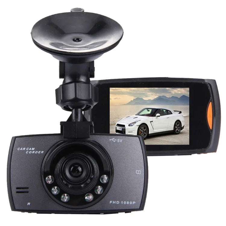 Câmara DVR para Carro com Ecrã LCD de 2.7 polegadas, 480P, Câmara de 1.3MP, Ângulo de Visão de 120 Graus, Suporte para Visão Noturna / Detecção de Movimento / Cartão TF / Sensor G, 2.7 polegadas