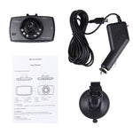 Câmara DVR para Carro com Ecrã LCD de 2.7 polegadas, 480P, Câmara de 1.3MP, Ângulo de Visão de 120 Graus, Suporte para Visão Noturna / Detecção de Movimento / Cartão TF / Sensor G, 2.7 polegadas