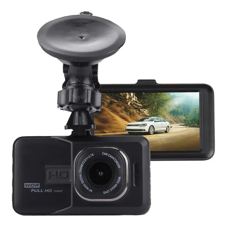 Câmara DVR para Carro com Ecrã LCD de 3.0 polegadas, HD 720P, Câmara de 3.0MP, Ângulo de Visão de 170 Graus, Suporte para Visão Noturna / Detecção de Movimento / Cartão TF / HDMI / Sensor G, 3.0 polegadas