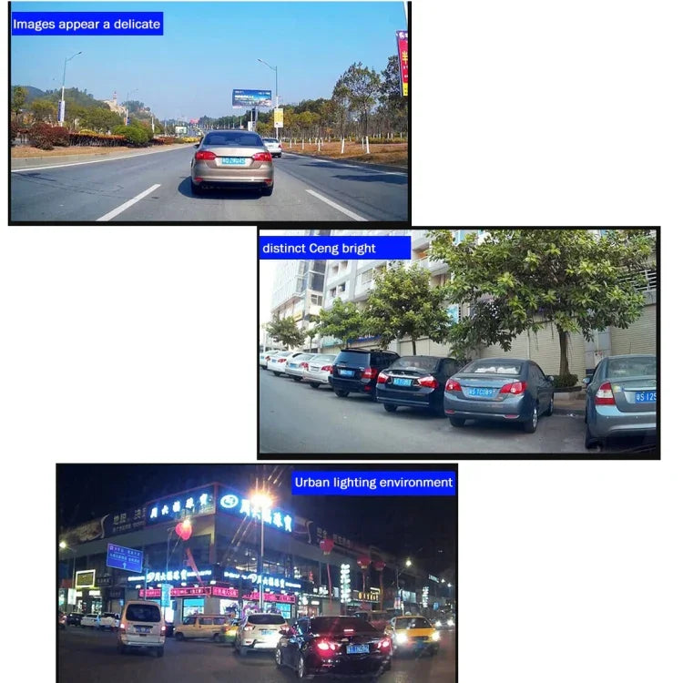 Espelho Retrovisor com DVR para Veículo G835 HD 1080P com Ecrã de 4.3 polegadas, Generalplus 2248, 2 Câmaras com Ângulo de Visão de 170 Graus, Suporte para Gravação HDR / Função de Detecção de Movimento, G835