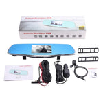 Espelho Retrovisor com DVR para Veículo G835 HD 1080P com Ecrã de 4.3 polegadas, Generalplus 2248, 2 Câmaras com Ângulo de Visão de 170 Graus, Suporte para Gravação HDR / Função de Detecção de Movimento, G835