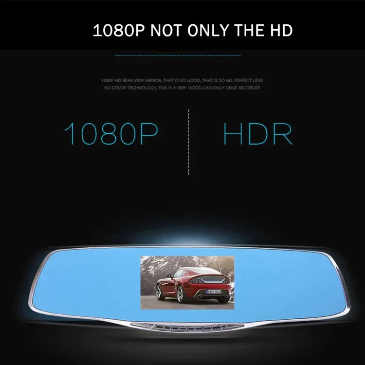 Espelho Retrovisor com DVR para Veículo G835 HD 1080P com Ecrã de 4.3 polegadas, Generalplus 2248, 2 Câmaras com Ângulo de Visão de 170 Graus, Suporte para Gravação HDR / Função de Detecção de Movimento, G835