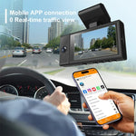X12 Gravador de Condução WiFi para Carro com Gravação Panorâmica Tripla 2K Ultra HD, Suporta Aplicação Móvel, X12