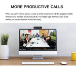 Logitech C925E Webcam HD 1080p com Tampa de Segurança Integrada