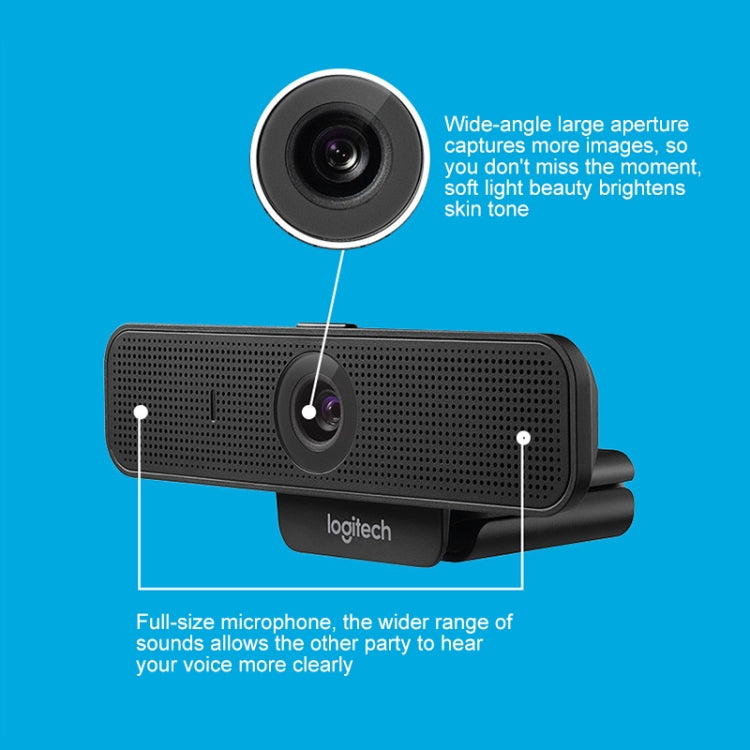 Logitech C925E Webcam HD 1080p com Tampa de Segurança Integrada