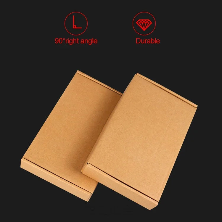 100 Unidades Caixa de Papel Kraft para Envio, Tamanho: Q4, 20x10x4cm, 20x10x4cm