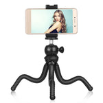Suporte de Tripé Flexível Mini Polvo PULUZ com Cabeça de Bola & Abraçadeira para Telemóvel + Adaptador de Montagem para Tripé & Parafuso Longo para Câmaras SLR, GoPro, Telemóvel, Tamanho: 25cmx4.5cm, Tripé de 25cm + Abraçadeira para Telemóvel