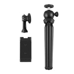 Suporte de Tripé Flexível Mini Polvo PULUZ com Cabeça de Bola & Abraçadeira para Telemóvel + Adaptador de Montagem para Tripé & Parafuso Longo para Câmaras SLR, GoPro, Telemóvel, Tamanho: 25cmx4.5cm, Tripé de 25cm + Abraçadeira para Telemóvel