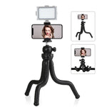 Suporte de Tripé Flexível Mini Polvo PULUZ com Cabeça de Bola & Abraçadeira para Telemóvel + Adaptador de Montagem para Tripé & Parafuso Longo para Câmaras SLR, GoPro, Telemóvel, Tamanho: 30cmx5cm, Tripé de 30cm + Abraçadeira para Telemóvel