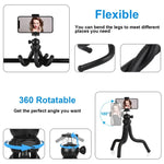 Suporte de Tripé Flexível Mini Polvo PULUZ com Cabeça de Bola & Abraçadeira para Telemóvel + Adaptador de Montagem para Tripé & Parafuso Longo para Câmaras SLR, GoPro, Telemóvel, Tamanho: 30cmx5cm, Tripé de 30cm + Abraçadeira para Telemóvel