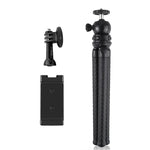 Suporte de Tripé Flexível Mini Polvo PULUZ com Cabeça de Bola & Abraçadeira para Telemóvel + Adaptador de Montagem para Tripé & Parafuso Longo para Câmaras SLR, GoPro, Telemóvel, Tamanho: 30cmx5cm, Tripé de 30cm + Abraçadeira para Telemóvel