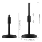PULUZ Kit de Luz de Anel de 12cm (4,7 polegadas) com Suportes Horizontais Duplos para Telemóvel, Suporte de Secretária para Vídeo, Suportes Horizontais de 4,7 polegadas para Secretária