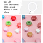 PULUZ Kit de Luz de Anel de 12cm (4,7 polegadas) com Suportes Horizontais Duplos para Telemóvel, Suporte de Secretária para Vídeo, Suportes Horizontais de 4,7 polegadas para Secretária